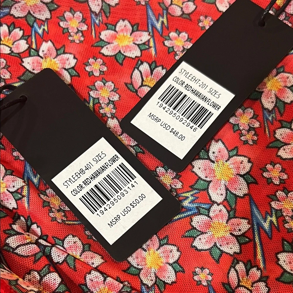 Ed Hardy Red/Pink Floral two-piece - Picture 2 of 6